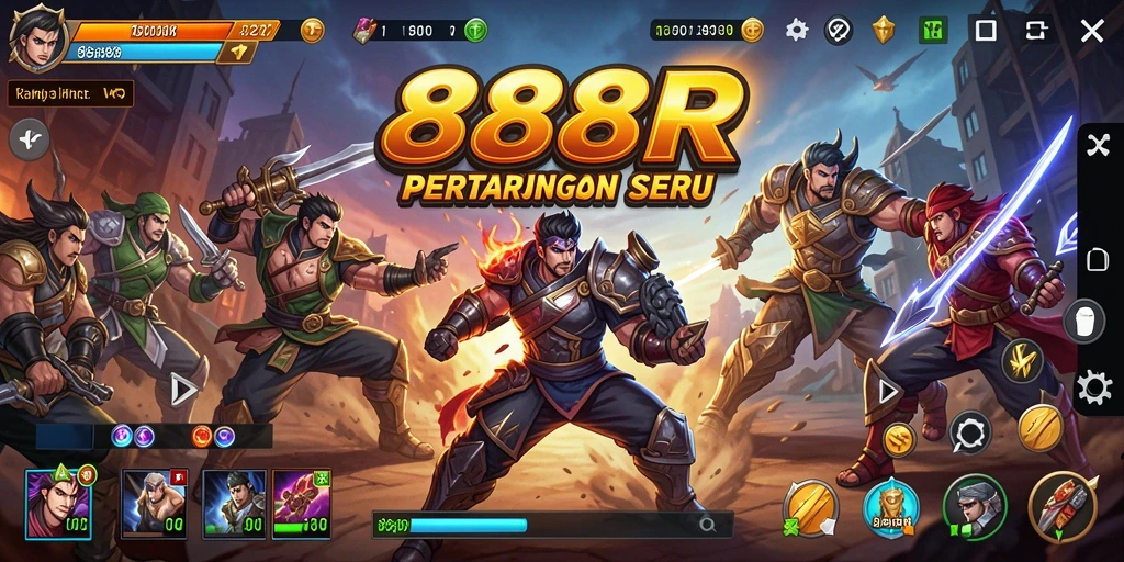 Tangkapan layar gameplay 888R yang penuh aksi.