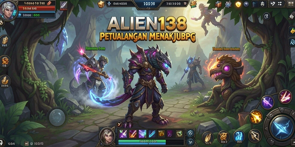 Screenshot gameplay ALIEN138 menunjukkan aksi seru dalam pertempuran MMORPG.
