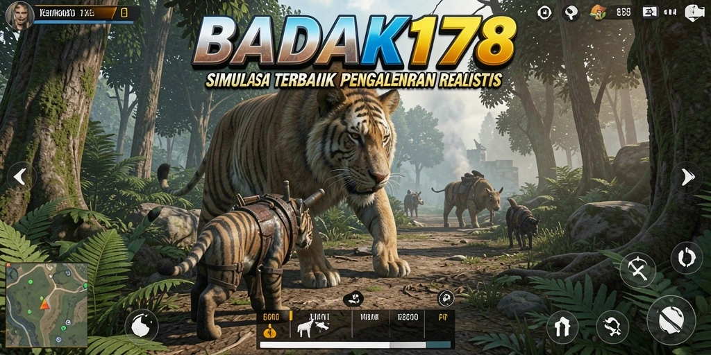 Tampilan simulasi realistis dalam gameplay BADAK178 yang memukau.