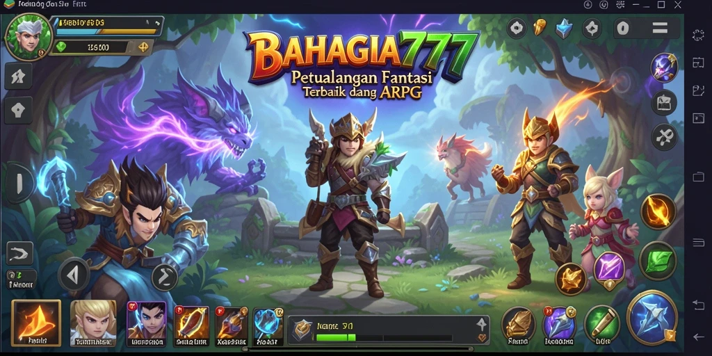 Tampilan menarik gameplay ARPG BAHAGIA777 dengan aksi seru.