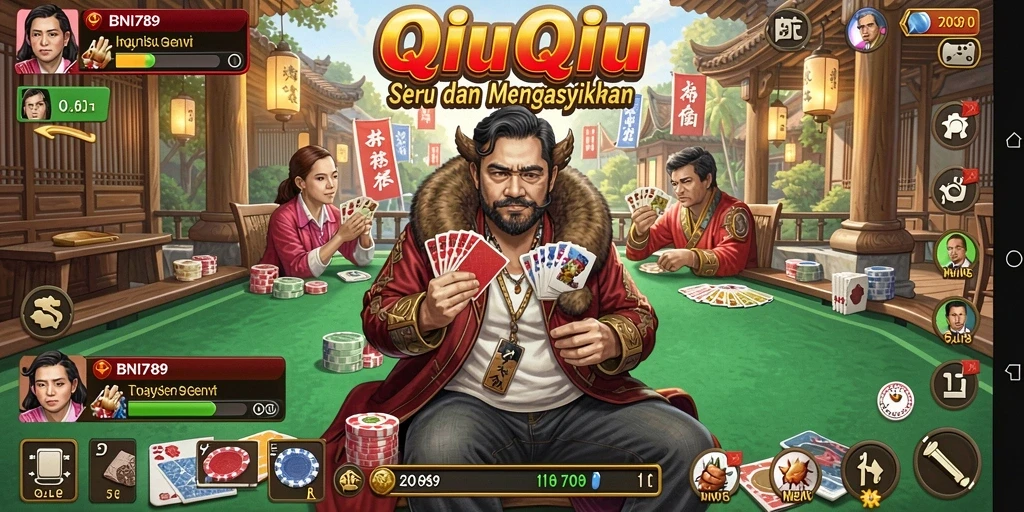 Screenshot utama BNI789 menampilkan gameplay QiuQiu yang seru.