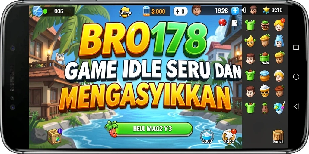 Tampilan screenshot BRO178 menampilkan karakter dan dunia dalam gameplay Idle.
