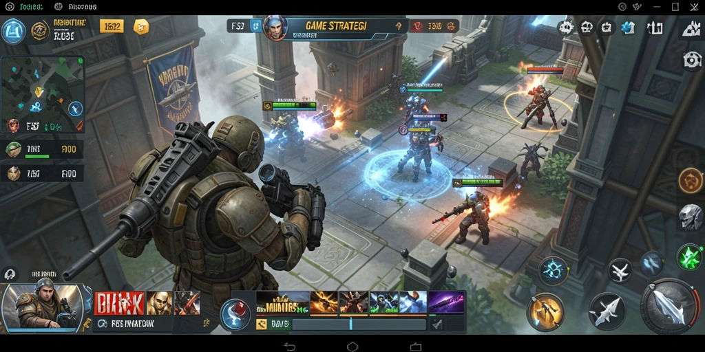 Tampilan gameplay <strong>F32</strong> saat serangan strategis berlangsung.