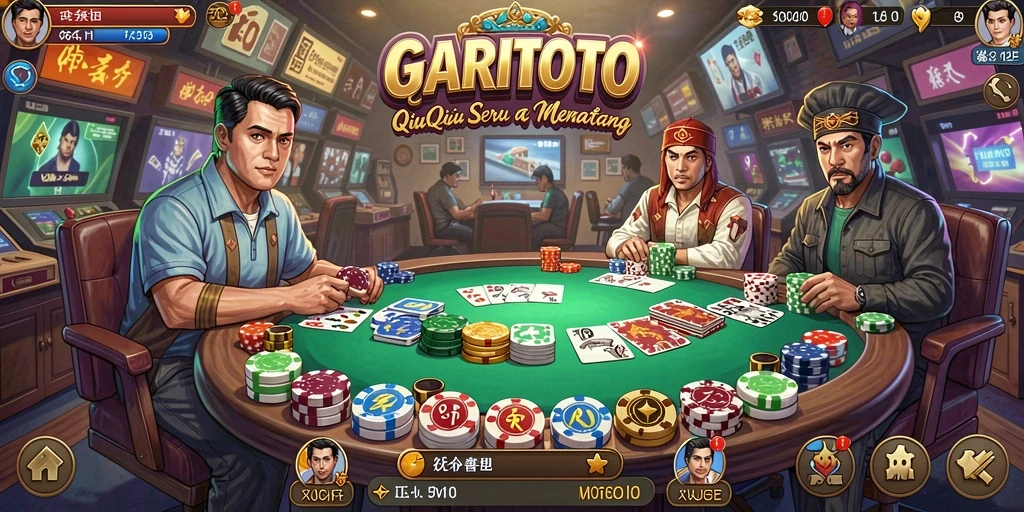 Tampilan seru gameplay QiuQiu dalam GARITOTO.