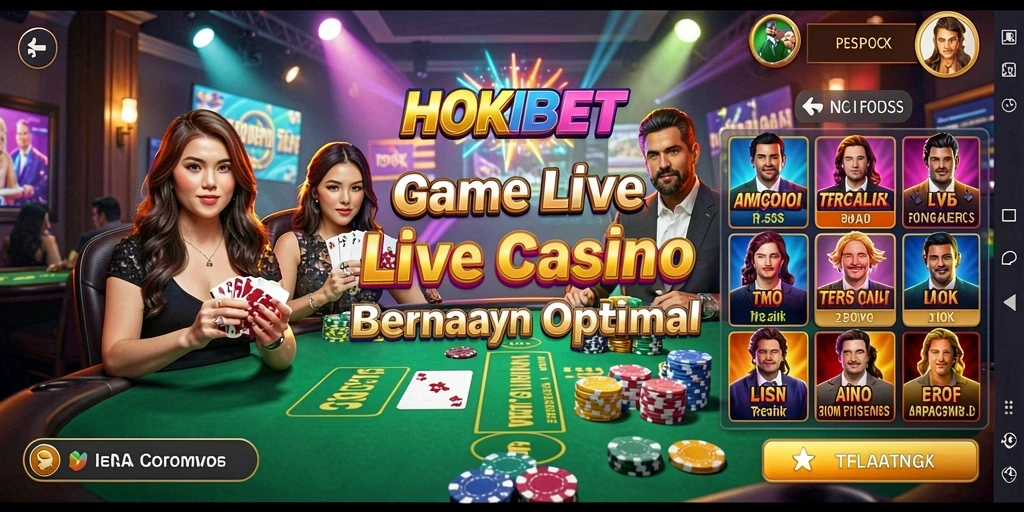 Tampilan gameplay Live Casino HOKIBET yang seru dan interaktif.