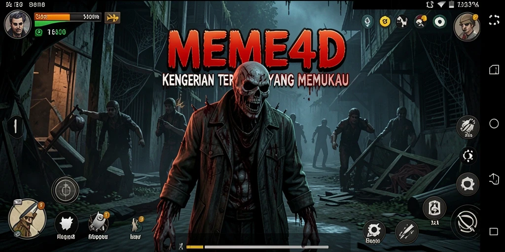 Tampilan mencekam dari gameplay MEME4D yang menghadirkan kengerian.