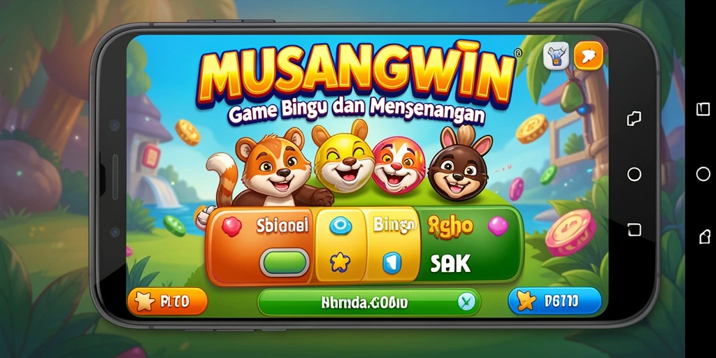 Tangkapan layar utama MUSANGWIN menunjukkan gameplay Bingo yang menarik.