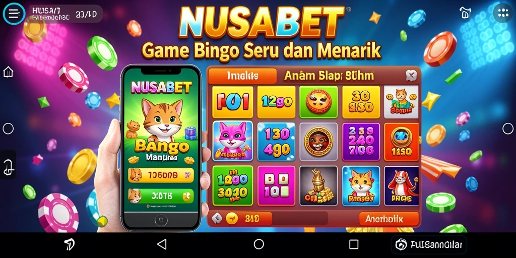 Tampilan permainan Bingo yang seru di NUSABET.