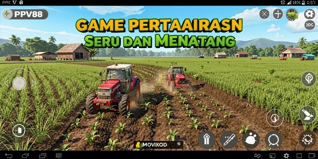 Tampilan gameplay PPV88 dengan berbagai aktivitas pertanian yang seru.