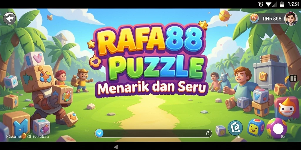 Tangkapan layar RAFA88 menunjukkan gameplay puzzle yang menantang dan seru.