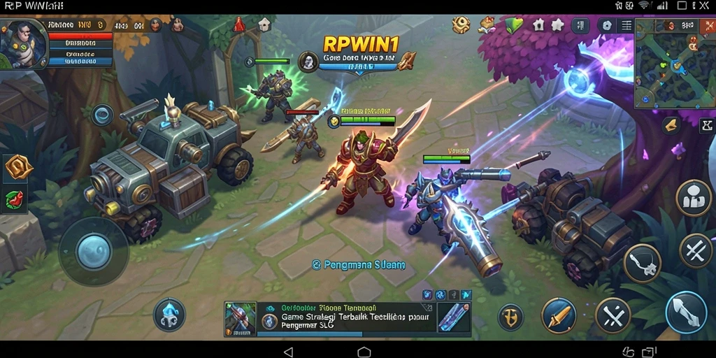 Tangkapan layar utama dari gameplay RPWIN1 yang penuh aksi dan strategi.
