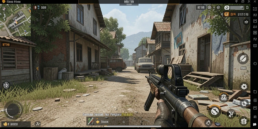 Tampilan gameplay seru RT99 dalam dunia simulasi.