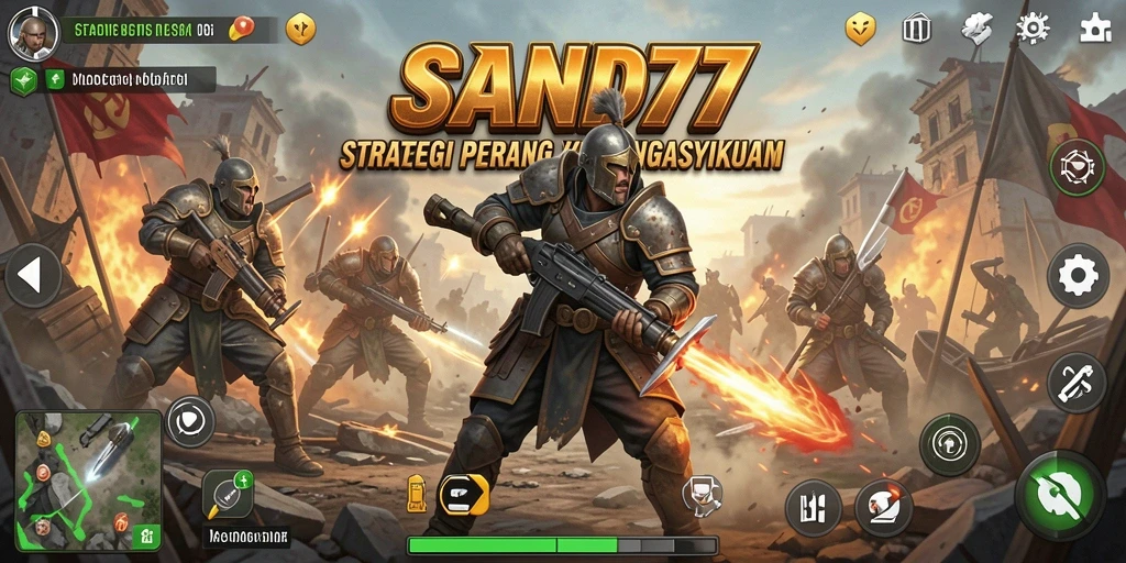 Gameplay seru dalam SAND77 dengan strategi pertempuran yang mendalam.