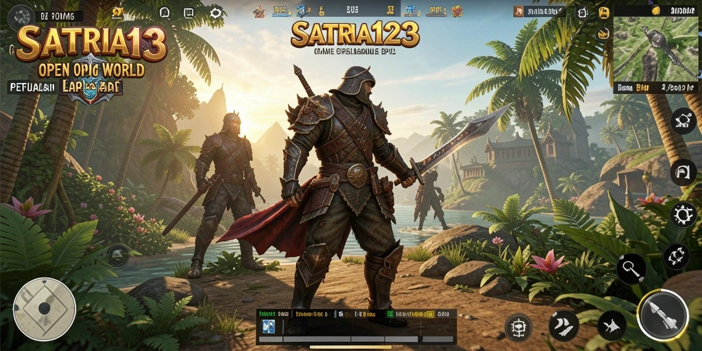 Tampilan visual menakjubkan dari gameplay SATRIA123 dunia terbuka.