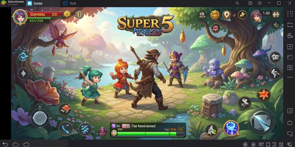 Gameplay dinamis dan interaktif dalam SUPER5 yang memukau.