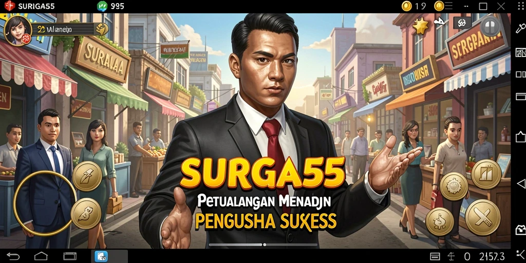 Tampilan gameplay SURGA55 yang menarik dan penuh warna.