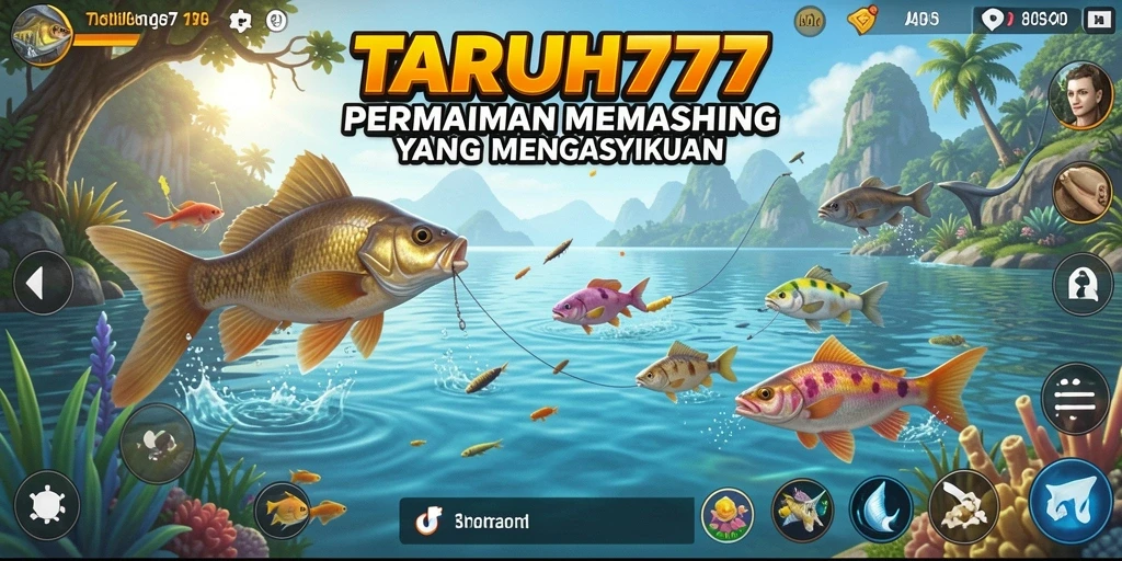 Tampilan gameplay TARUH777 dengan aksi memancing yang seru.