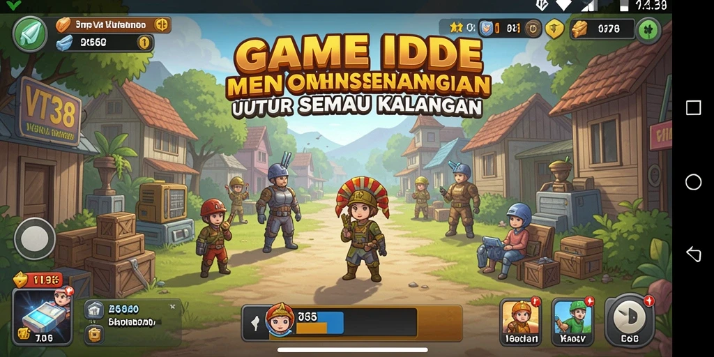 Tampilan gameplay VT38 yang memukau dan menenangkan.