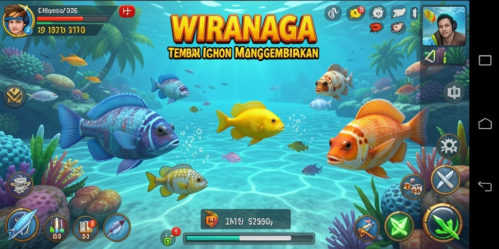 Tangkapan layar dari gameplay seru WIRANAGA yang penuh warna.